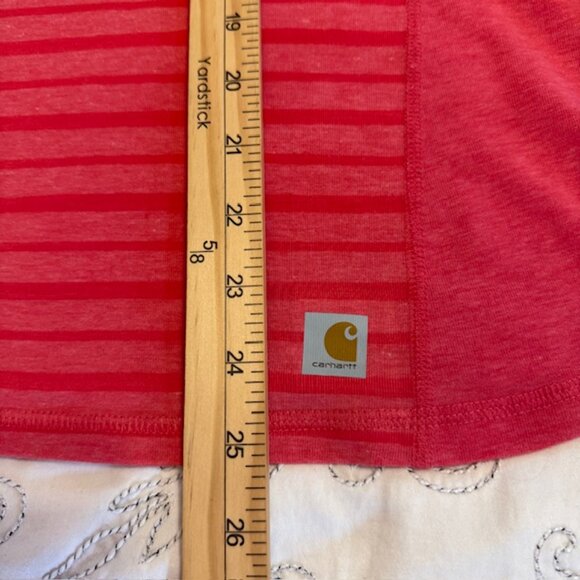 Carhartt Work Dry for Women Short Sleeve T-Shirt Orange Moisture Wicking Large - Picture 8 of 8